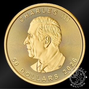 Moneda de Oro Maple Leaf 1 oz BU – Canadá – 2026 - Reverso