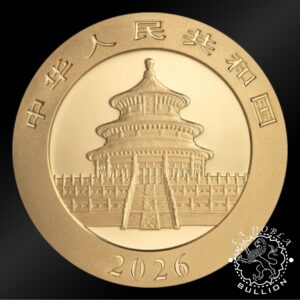 Moneda de Oro Panda 1 g - China - 2026 - Anverso