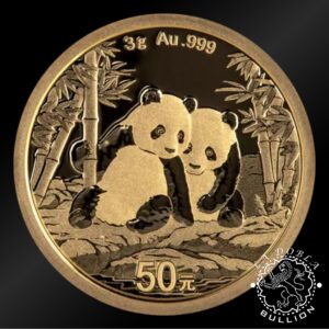 Moneda de Oro Panda 3 g - China - 2026 - Reverso