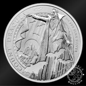 Moneda de Plata Gothic Horror Dracula 1 Oz BU - Reino Unido - 2025 - Reverso