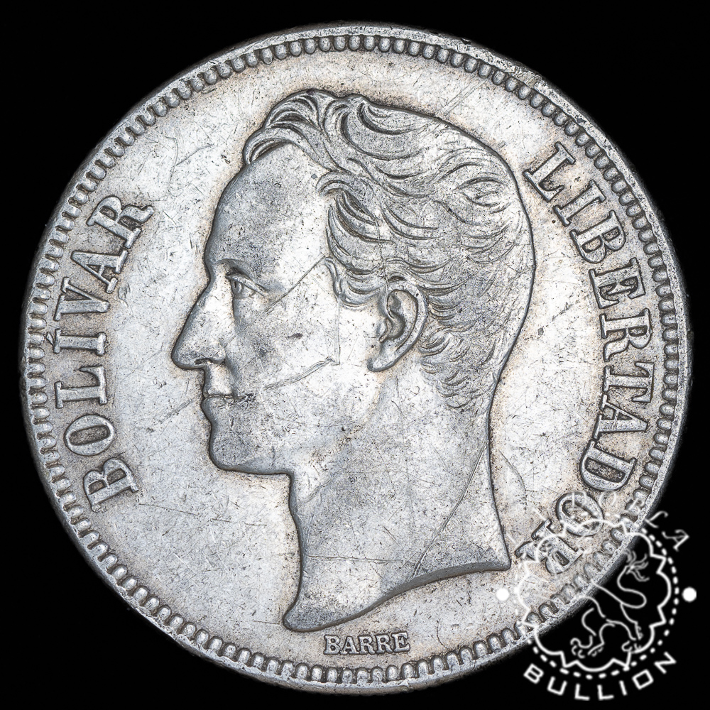 1879 – 1936- 5 Bolívares de Plata – VENEZUELA - Anverso