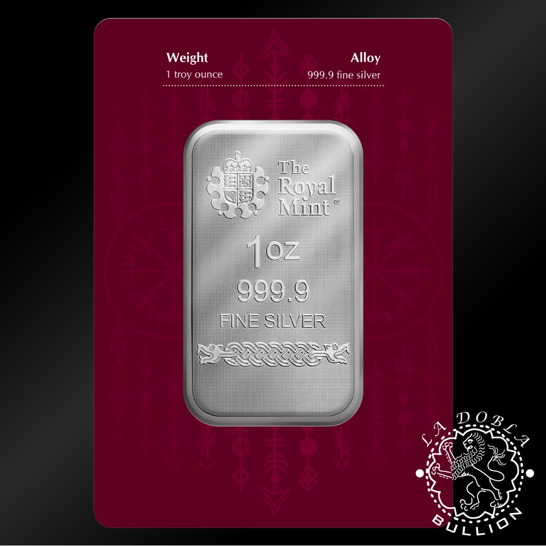 Lingote de Plata Norse Gods Loki 1 oz - Royal Mint & Germania Mint - Blister Reverso