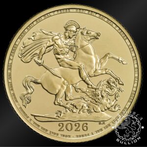 Moneda de Oro Medio Soberano Carlos III – Reino Unido – 2026 - Reverso 2
