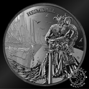 Moneda de Plata Ragnarok Heimdall 1 oz Black Silver BU - Germania - 2025 - Reverso
