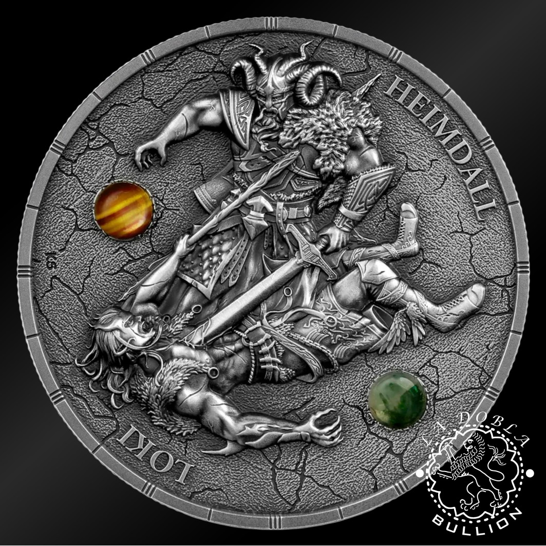 Moneda de Plata Ragnarok Loki & Heimdall 2 oz BU UHR - Germania - 2025 - Reverso