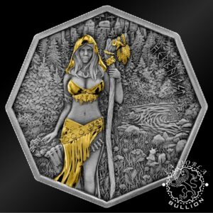 Moneda de Plata Witchcraft Herbalist Ritual 1 oz BU - Germania - 2025 - Reverso