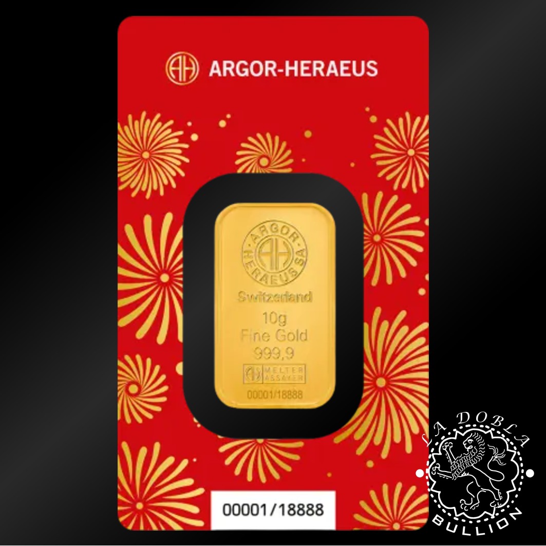 Lingote de Oro Caballo 10 g - ARGOR-HERAEUS - Anverso