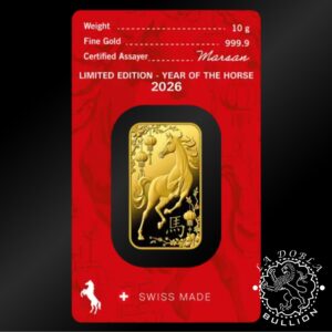 Lingote de Oro Caballo 10 g - ARGOR-HERAEUS - Reverso