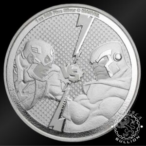 Moneda de Plata Thanos vs. Capitán América 1 oz BU - Niue - 2025 - Reverso