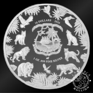 Moneda de Plata Wild Essence León 1 oz BU - Liberia - 2026 - Anverso