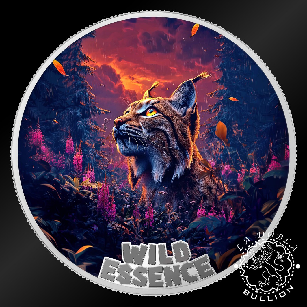 Moneda de Plata Wild Essence Lince 1 oz BU - Liberia - 2026 - Reverso
