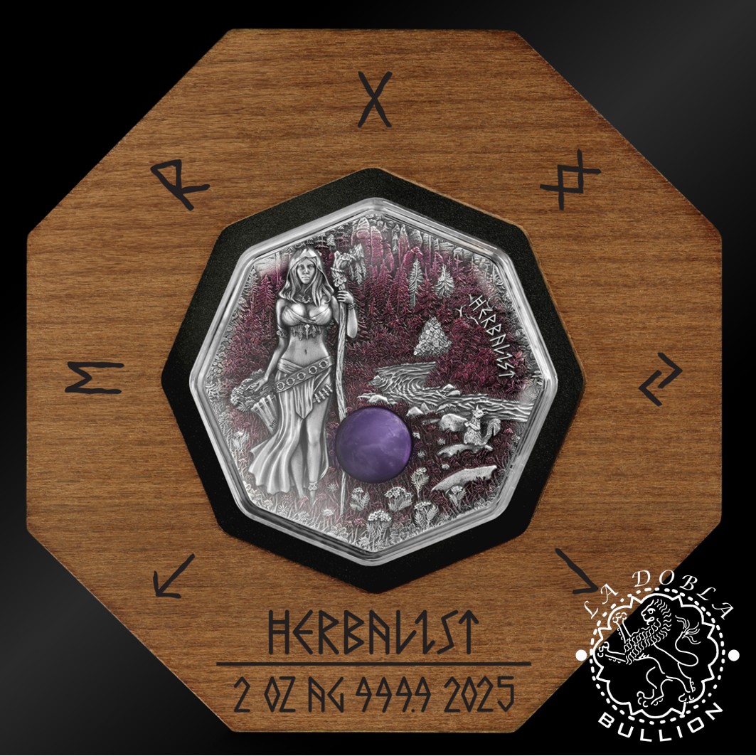 Moneda de Plata Witchcraft Herbalist 2 oz BU UHR - Germania - 2025 - Estuche