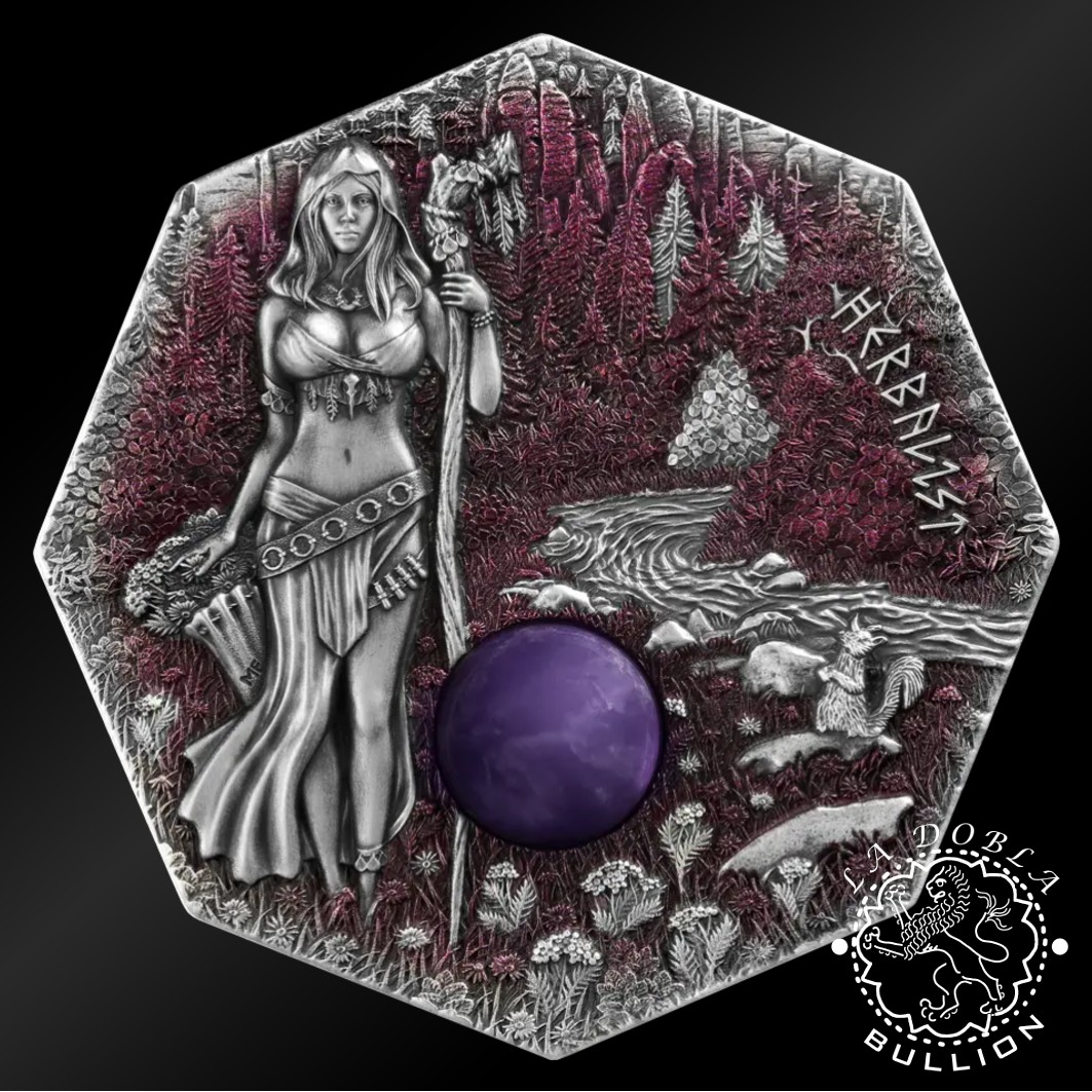 Moneda de Plata Witchcraft Herbalist 2 oz BU UHR - Germania - 2025 - Reverso