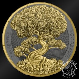 Moneda de Plata Mythical Forest Yggdrasil Goldenleaf - 1 oz BU - 2025 - Reverso