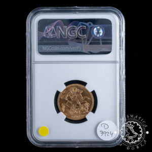 Moneda de Oro Soberano Jorge V - 1913 - NGC AU58