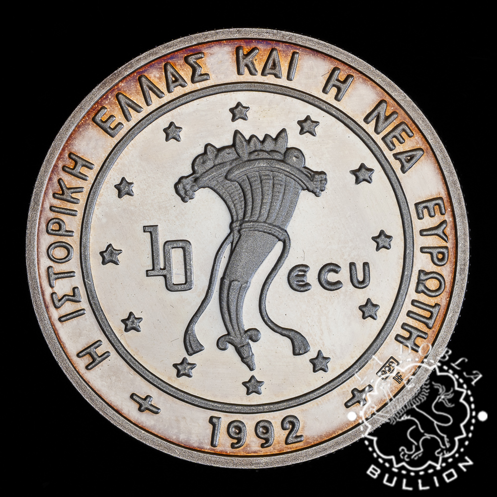 Estuche 3 Piezas - Moneda de Oro 150 ECU + 2 Monedas de Plata - Grecia - 1992 - Recomprada - Imagen 6