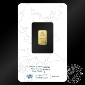 Lingote de Oro 1 g Rosa - PAMP Rose - Anverso