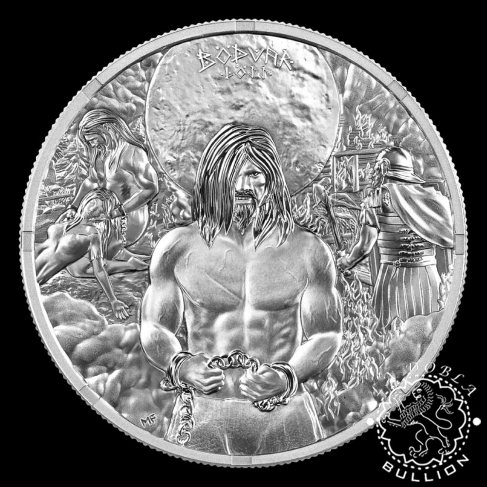 Moneda de Plata Bödvar Saga Loss 1 oz BU - Germania Mint - 2026 - Reverso