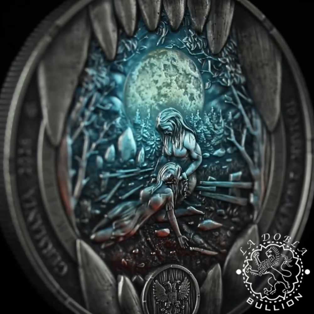 Moneda de Plata Bödvar Saga Loss 2 oz Ultra High Relief - Germania - 2026 - Anverso UV
