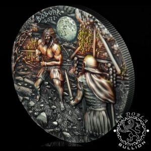Moneda de Plata Bödvar Saga Loss 2 oz Ultra High Relief - Germania - 2026 - Reverso UV