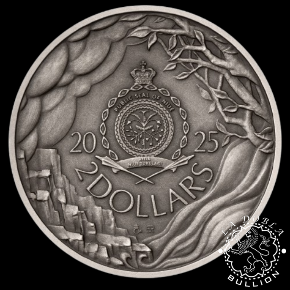 Moneda de Plata Figuras Mitológicas Enano 1 oz BU - Niue - 2026 - Anverso