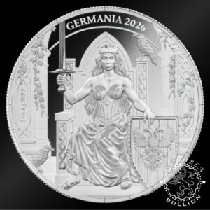 Moneda de Plata Germania 1 oz Proof - Germania - 2026 - Reverso