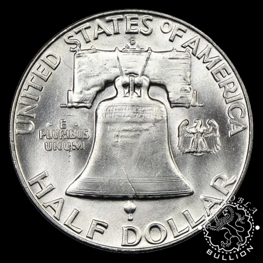 1948 - 1963 - 1/2 Dólar - Franklin Half Dollar - ESTADOS UNIDOS - Imagen 2