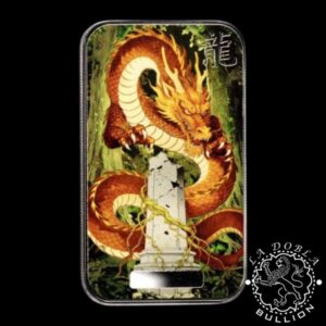 Lingote de Plata Dragón Zhènyuè 1 oz - Scottsdale Mint - Reverso