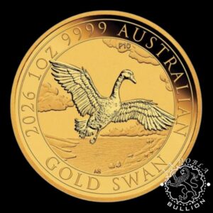 Moneda de Oro Cisne Gold Swan 1oz BU - Australia - 2026 - Reverso