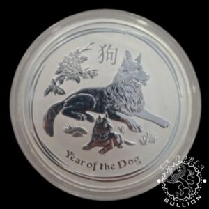 Moneda de Plata Lunar Series II Perro 1 kg BU - Australia - 2018 - Recomprada - Reverso