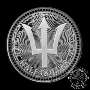 Moneda de Plata Tridente 1 oz BU - Barbados - 2025 - Reverso