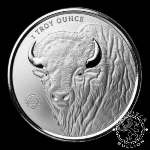 Redondo de Plata Buffalo Girl 1 oz BU - Scottsdale Mint - Reverso