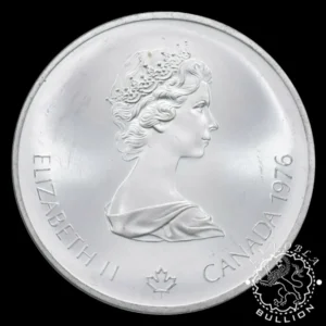 Moneda de Plata 5 Dollars BU - Canadá - 1976 (VM)