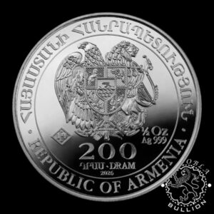 Moneda de Plata Arca de Noé 12 oz BU - Armenia - 2026 - Anverso