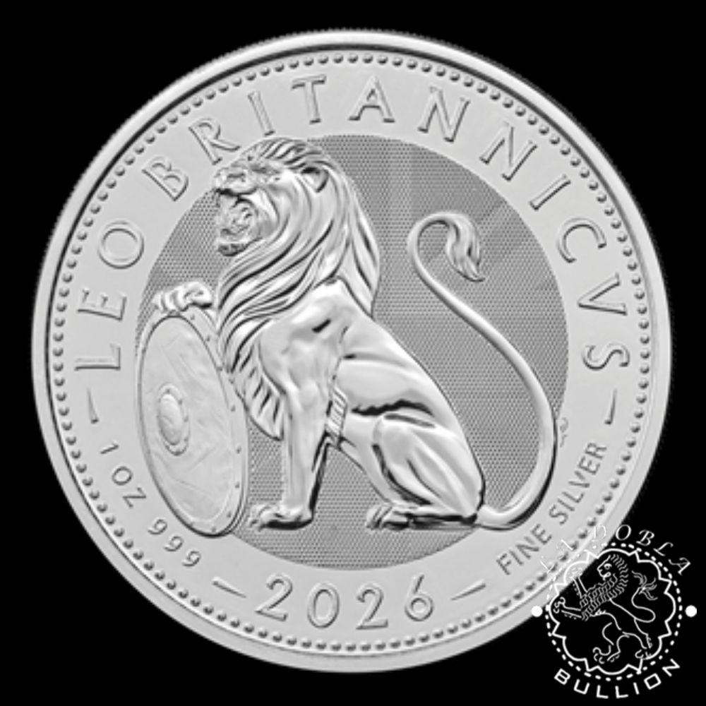 Moneda de Plata British Lion 1 oz BU - Reino Unido - 2026 - Reverso